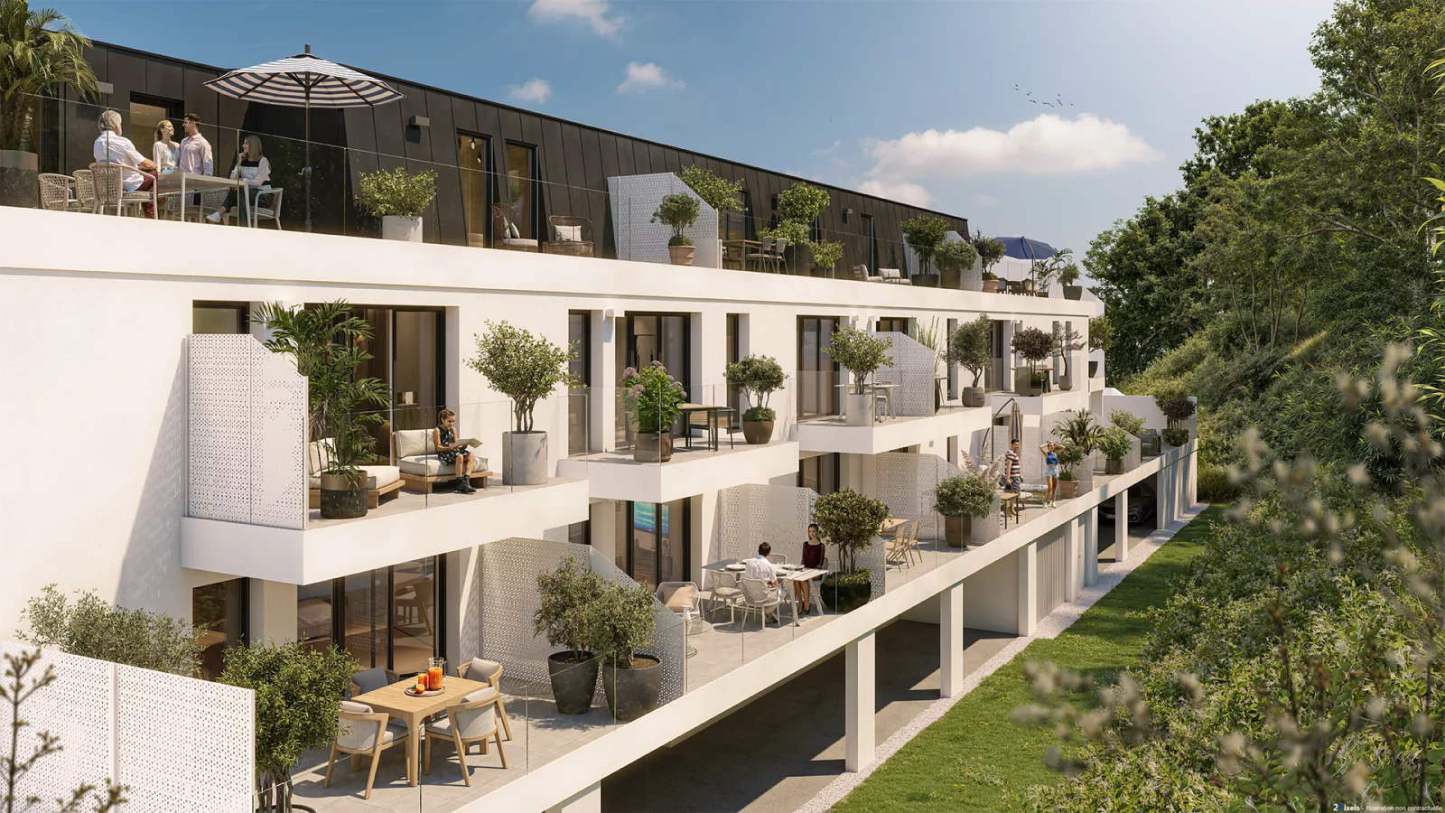 vue ensemble appartement moderne