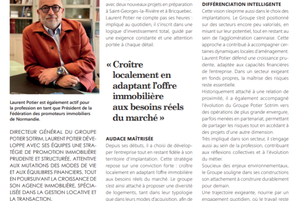 Laurent Potier : portrait d’un promoteur engagé en Normandie